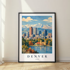 Denver Vintage Travel Poster – USA