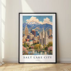 Salt Lake City Vintage Travel Poster – USA
