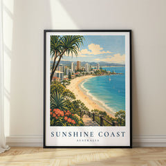 Sunshine Coast Vintage Travel Poster – Australia