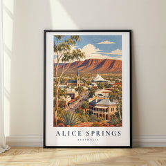 Alice Springs Vintage Travel Poster – Australia
