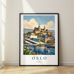 Oslo Vintage Travel Poster – Norway