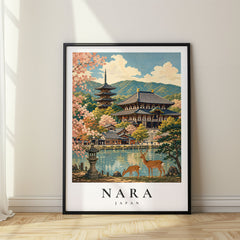 Nara Vintage Travel Poster – Japan