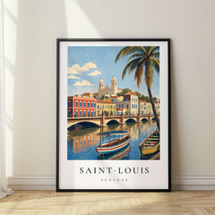Saint-Louis Vintage Travel Poster – Senegal
