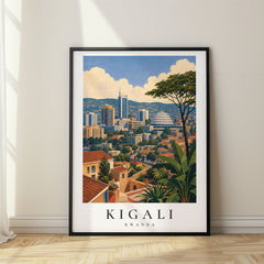 Kigali Vintage Travel Poster – Rwanda