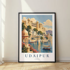 Udaipur Vintage Travel Poster – India