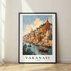 Varanasi Vintage Travel Poster – India