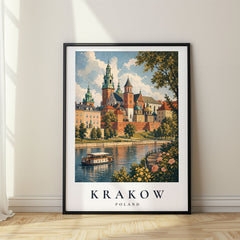 Krakow Vintage Travel Poster – Poland