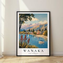 Wanaka Vintage Travel Poster – New Zealand