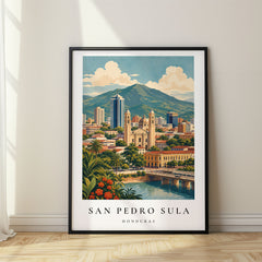 San Pedro Sula Vintage Travel Poster – Honduras