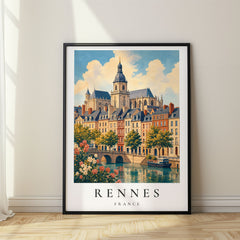 Rennes Vintage Travel Poster – France