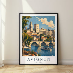 Avignon Vintage Travel Poster – France