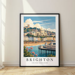 Brighton Vintage Travel Poster – United Kingdom