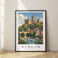 Durham Vintage Travel Poster – United Kingdom