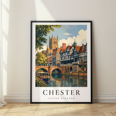 Chester Vintage Travel Poster – United Kingdom