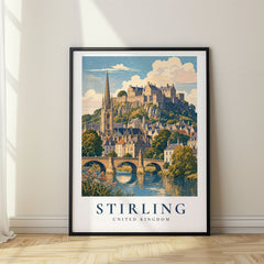 Stirling Vintage Travel Poster – United Kingdom