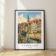 Tübingen Vintage Travel Poster – Germany