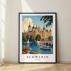 Schwerin Vintage Travel Poster – Germany