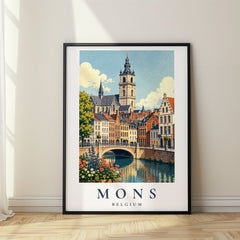Mons Vintage Travel Poster – Belgium