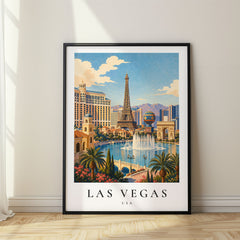 Las Vegas Vintage Travel Poster – USA