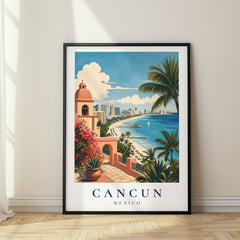 Cancun Vintage Travel Poster – Mexico
