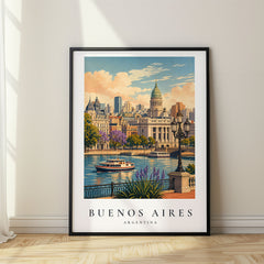 Buenos Aires Vintage Travel Poster – Argentina